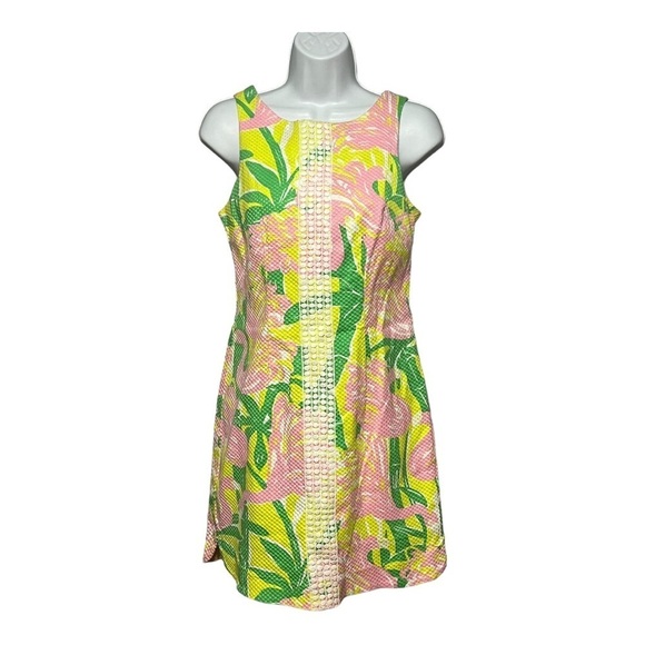 Lilly Pulitzer For Target Summer Breeze Shift Dress Pink Green Floral Size 2 - Picture 3 of 13